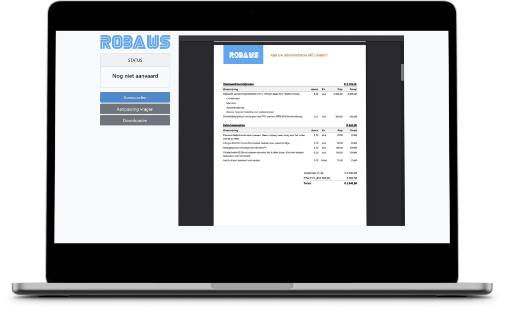 Robaws offerte software