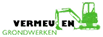 Logo van Vermeulen Grondwerken met een groene bouwmachine