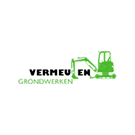 Logo van Vermeulen Grondwerken met een groene bouwmachine