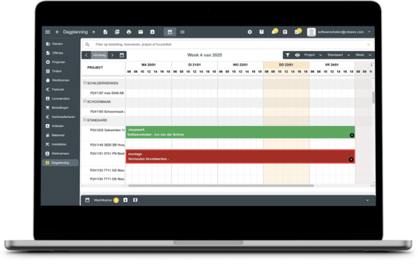 Projecten plannen voor robaws