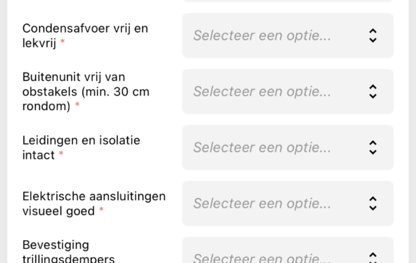 Onderhouds checklist