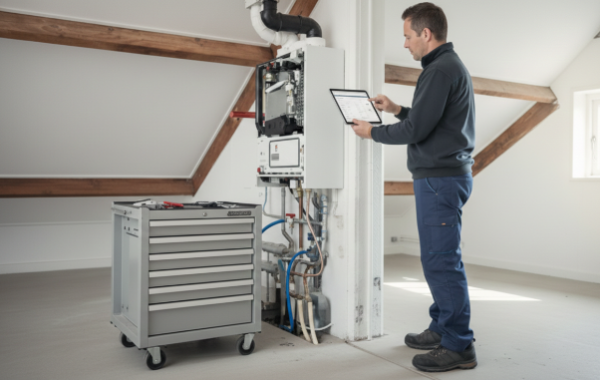 Installateur gebruikt iPad voor mobiele invoer en digitale formulieren