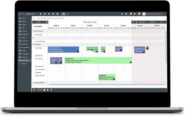 Robaws planningsprogramma voor projecten en personeel