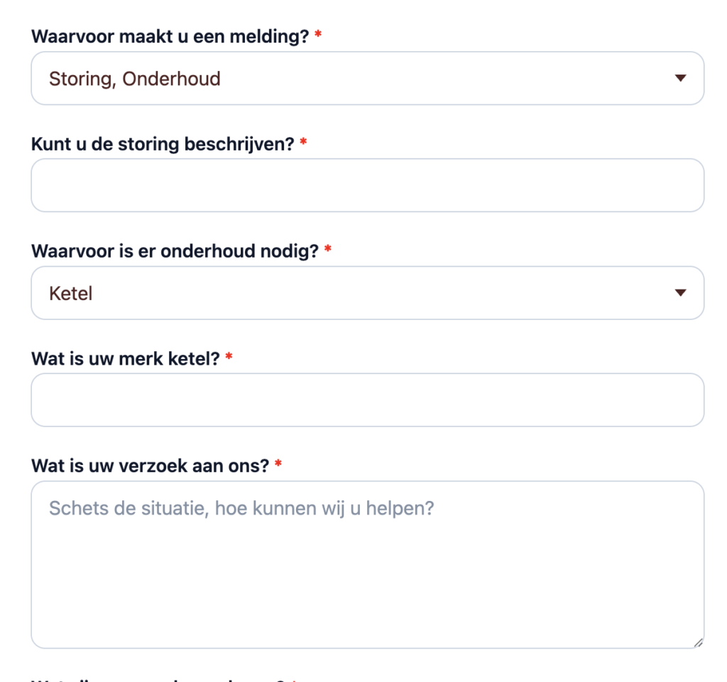 Robaws website contactformulier