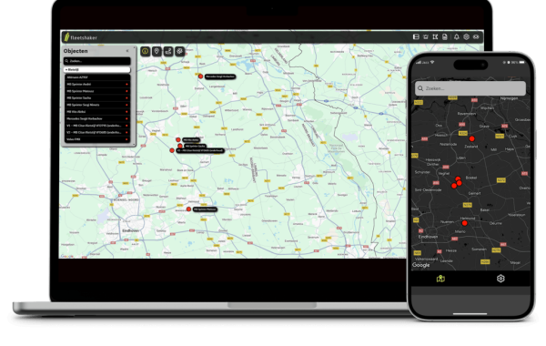 Overzicht van draaiuren in Fleetshaker via laptop en mobiele app