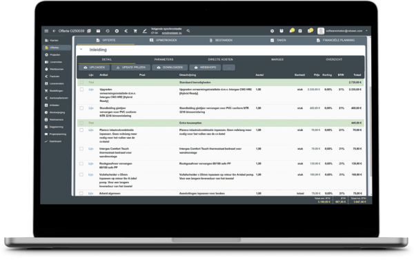 Offertes opstellen met offerte software voor bouw en installatie