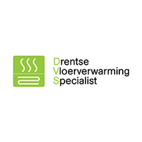 Logo van CVS Drentse Vloerverwarming Specialist met symbool voor vloerverwarming