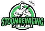 Logo van Stoomreiniging Zeeland met een schoonmaker en een hogedrukreiniger