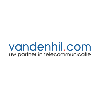 Logo van vandenhil.com met de tekst ‘uw partner in telecommunicatie’.