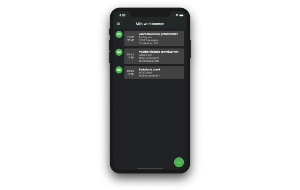 Wappy app werkbonnen