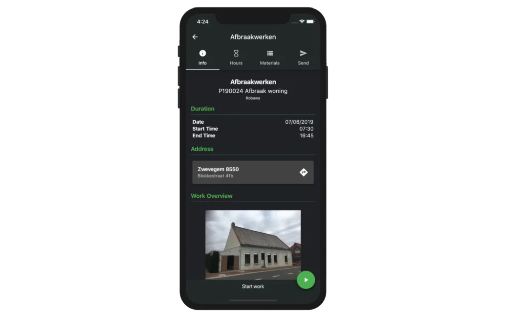Wappy app informatiescherm