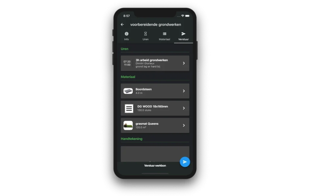 Wappy app versturen