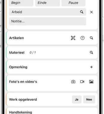 Robaws & werkbon-app