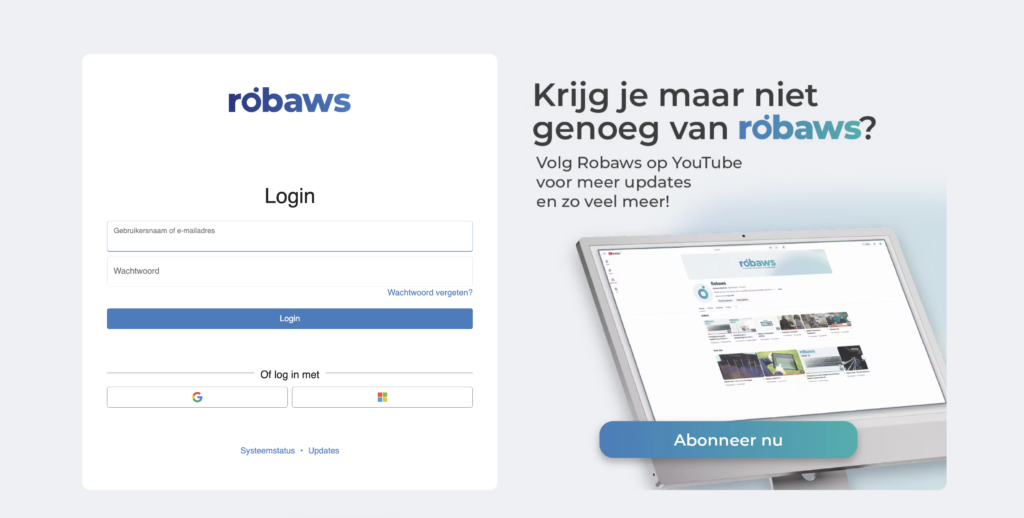 Robaws login