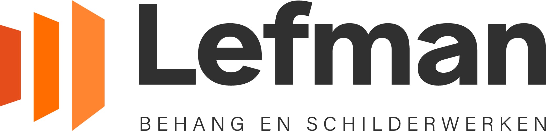 Lefman Schilders logo met tekst BEHANG EN SCHILDERWERKEN
